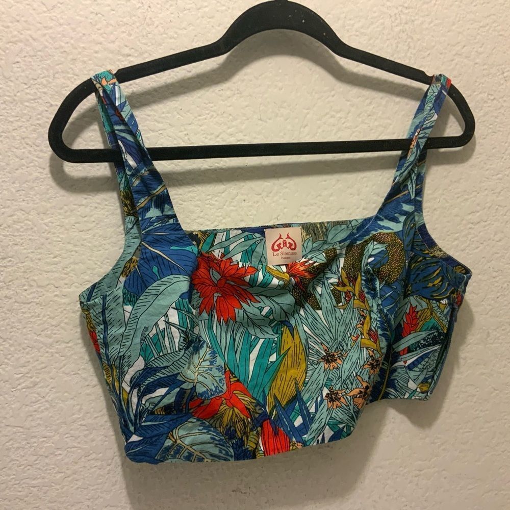 Le Sirenuse Positano Silk Crop tank size 42